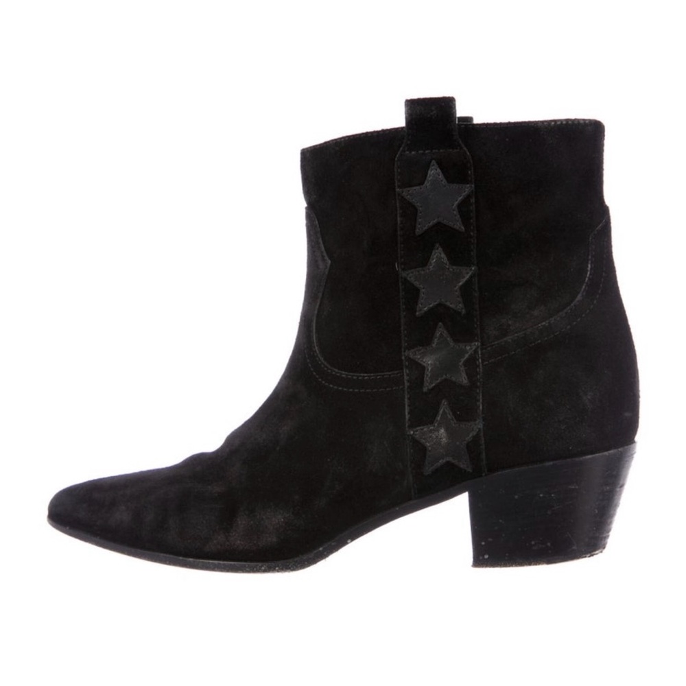 Saint Lauren | Suede Ankle Boots | Black | IT 37
